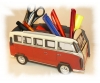 Stiftebox T1 Bus rot/wei� Werkhaus